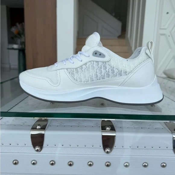 Dior B25 Runners White Logo Sneakers 10US